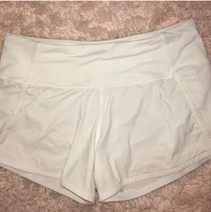 Lululemon white run times shorts—make me an offer